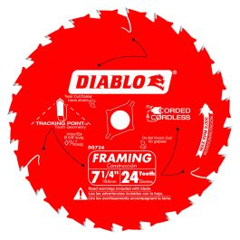 LAME SCIE CIRCULAIRE POUR CHARPENTE, 7-1/4 PO, #24