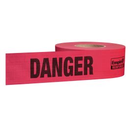 Ruban adhésif rouge de danger PELIGRO 7mil 3X500