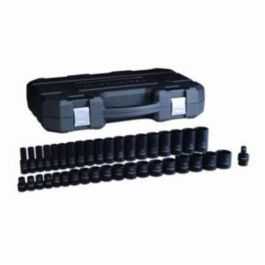 GearWrench 84947n jeu de douilles à chocs, asme b107.2/b107.33m, impérial, 6 points, 1/2 po prise, 39 pièces, taille de prise incluse : 3/8 à 1-1/2 p