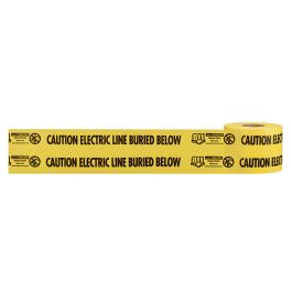 RUBAN DE SIGNALISATION 6'' X 1000' JAUNE (CAUTION ELECTRIC LINE BURIED)
