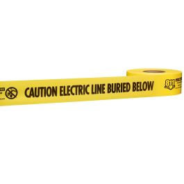 RUBAN DE SIGNALISATION 3'' X 1000' JAUNE (CAUTION ELECTRIC LINE BURIED)