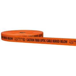 RUBAN DE SIGNALISATION ORANGE 3'' X 6000' (CAUTION FIBER OPTIC CABLE BUIED BELOW)