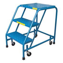 ECHELLE ROULANTE 3 MARCHES , KLETON LARGEUR 18po HAUTEUR 28PO ACIER
