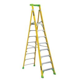 8' FG Cross Pinnacle 2-in-1 Platform Ladder Type IAA 375b Rated