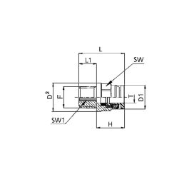 Fitting droit 3/8 Tube x 1/4 NPT