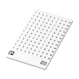 Repères pour blocs de jonction SK 5/3,8:FORTL.ZAHLEN 1-10