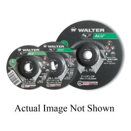 Walter Surface Technologies 08l450 meule à moyeu déporté alu flat , 4-1/2 po diam. X 1/4 po thk, 7/8 po trou central, 24 grain, abrasif à loxyde dalum