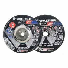 Walter Surface Technologies 11l303 meule à découper zip type 1, 3 po diam. X 1/32 po thk, 3/8 po, grain a60zip, abrasif à loxyde daluminium