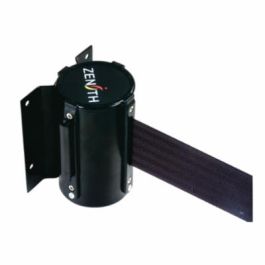 BARRIERE A FIXATION MURALE, ACIER, FIXATION PAR VIS, 7', RUBAN NOIR