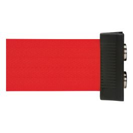 BARRIERE A FIXATION MURALE AVEC RUBAN MAGNETIQUE, ACIER, FIXATION PAR VIS, 7', RUBAN ROUGE