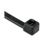 UV RESISTANT CABLE TIE, 8 PO LONG, UL RATED, 30LB TENSILE STRENGTH, PA66UV, BLACK, 1000/PKG