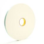 RUBAN EN MOUSSE D'URETHANE A DOUBLE FACE ADHESIVE, 4008, BLANC CASSE, 2.5 CM X 32.9 M (1'' X 36 V)