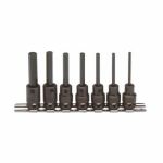 PROTO J72152 JEU DE DOUILLES, IMPÉRIAL, 3/8 PO, 1/2 PO PRISE, 7 PIÈCES, OXYDE NOIR