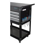 CHARIOT UTILITAIRE, 4 TIROIRS, 18" LO X 33" LA X 39" H, NOIR