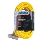 RALLONGE ELECTRIQUE 12/3 50' 3 PRISES JAUNE