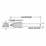 BG 5/8"X1/4" SG-6 STEEL SHK DBL CUT