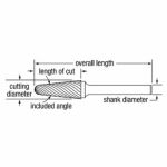 BL 5/8"X1/4" SL-6 STEEL SHK DBL CUT