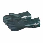 CHEMPSTOP - GREEN DOUBLE DIPPED PVC GLOVE,FLEECE LINED, 14IN LENGTH,  CFIA APPROVED