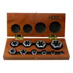 10PC HEX THRDING DIE SET NF 1/4-1