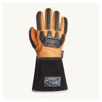 GLOVE - ENDURA OILBLOC TREATED GOATSKIN, BLENDED KEVLAR LINED,TPR BACK, 4IN CUFF, ANSI A5