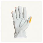 ENDURA GRAIN GOATSKIN DRIVERS GLOVE, KEYSTONE THUMB, HI-VIZ ORANGE FINGER TIPS