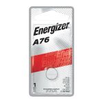 Energizer Holdings E1109000 PILE BOUTON  A76BPZ, DIOXYDE DE MANGANÈSE, 1.5 V CC NOMINAL, 150 MAH NOMINAL, A76