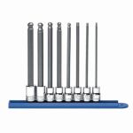 8 Pc. 3/8'' Drive Long Ball End Hex Bit Metric Socket Set