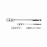 4 Pc. 1/4'', 3/8'' + 1/2'' Drive 120XP Flex Head Teardrop Ratchet Set