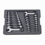 20 Pc. 12 Point Stubby Combination SAE/Metric Wrench Set