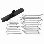 18 Pc. 12 Point Long Pattern Combination Metric Wrench Set