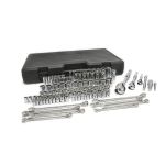 110 Pc. 1/4'', 3/8'' + 1/2'' Drive 6 + 12 Point Standard + Deep SAE/Metric Mechanics Tool Set