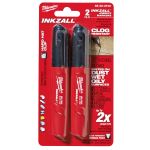 MARQUEUR PERMANENT DE CHANTIER, INKZALL, POINTE MOYENNE, NOIR, 2/PQT