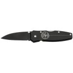 KLEIN TOOLS 44001-BLK Couteau à cran léger, lame à pointe tombante de 6,4 cm, manche noir