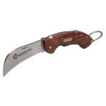 GREENL-107950 0652-28 COUTEAU PLIANT RECOURBÉ (2-5/8 PO PDP ACIER INOXYDABLE, BOIS)