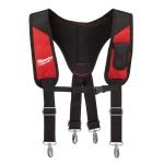 BRETELLES REMBOURRÉES, NYLON, COULEUR, NOIR/ROUGE,