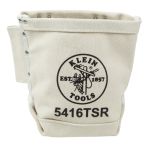 KLEIN TOOLS 5416TSR Sac à outils, sac à boulons avec trous de drainage en toile n° 4, 12,7 x 22,9 x 25,4 cm