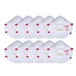 RESPIRATEUR CONTRE LES PARTICULES JETABLE AVEC JOINT D'ÉTANCHÉITÉ, VALVE N95 PAQUET DE 10