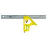 EQUERRE COMBINÉE AVEC REGLE 12" (JAUNE)