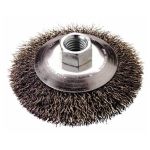 BROSSE BOISSEAU À FILS ONDULÉS BISEAUTÉE, DIAMÈTRE DE LA BROSSE, 4", DIAMÈTRE DES FILS, 0,014", ACIER AU CARBONE