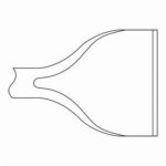 BURIN-CHISEL (CISEAU) PLATE 3''x 12" .68O ROND/ OVALE