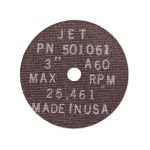 SUREWERX  JET  501061 meule à découper haute performance , 3 po diam. X 1/32 po thk, 3/8 po trou central, grain a60, abrasif à loxyde daluminium