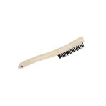 BROSSE METALLIQUE MANUELLE 4 RANGS, MANCHE LONGUE, ACIER AU CARBONE