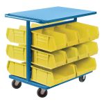 CHARIOT A BACS AVEC BACS, A DEUX COTES, 20 BACS, 24" LA X 38-1/2" P X 36-1/2" H