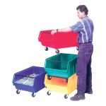BAC GEANT EMPILABLE ET MOBILE, 11-7/8" HA X 18-3/8" LA X 29" P, CAPACITE DE 150 LB, ROUGE