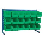 RAYONNAGE A PERSIENNE AVEC BACS, 18 BACS, 36" LA X 8-1/4" P X 22" H