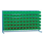 RAYONNAGE A PERSIENNE AVEC BACS, 72 BACS, 72" LA X 15" P X 40" H