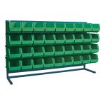 RAYONNAGE A PERSIENNE AVEC BACS, 36 BACS, 72" LA X 15" P X 40" H