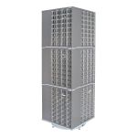 ARMOIRE INDUSTRIELLE ROBUSTE AVEC CARROUSEL A TIROIRS, ACIER, 384 TIROIRS, 27" LA X 27" P X 80" H, GRIS