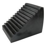 CALE-ROUE EN CAOUTCHOUC 9-1/2PO x 6-1/2PO x 7-1/2PO  NOIR