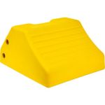 CALE DE ROUE ROBUSTES, URETHANE, JAUNE, 15-1/2" LA X 17-7/10" P X 10" H